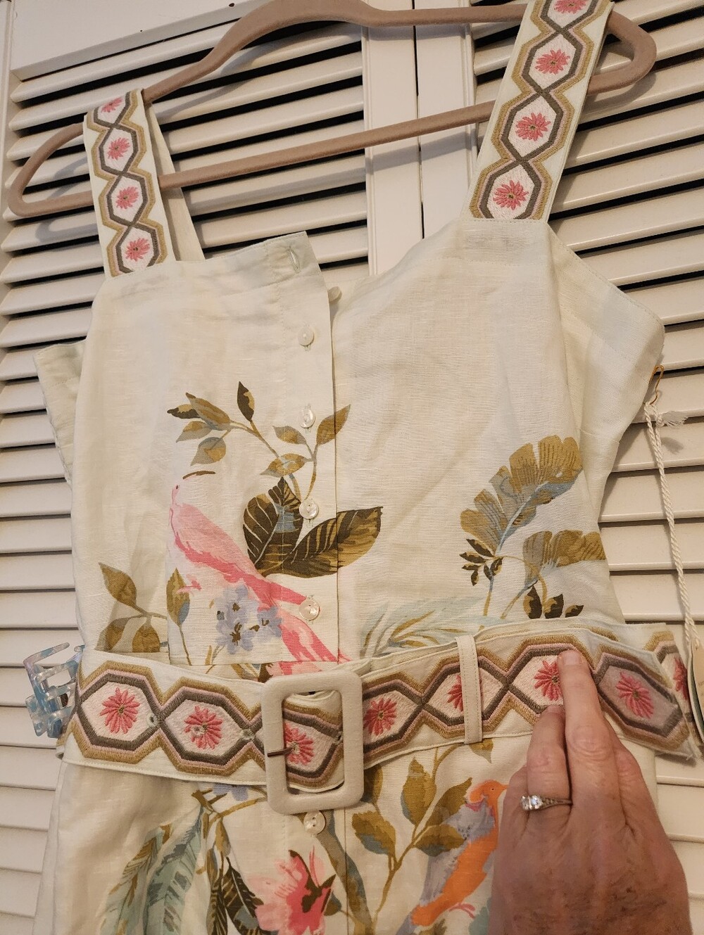 Spartina 449 Lorraine Midi Dress In Seawall Bird Sugar